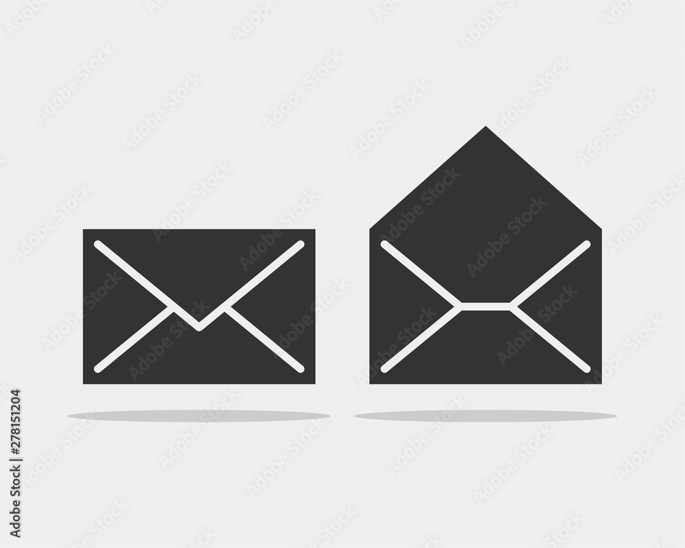 Poster set envelop icons letter. envelope icon vector template. mail symbol element. mailing sign for web o