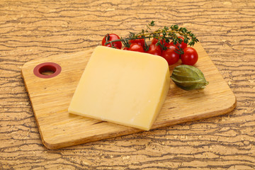 Hard parmesan cheese piece