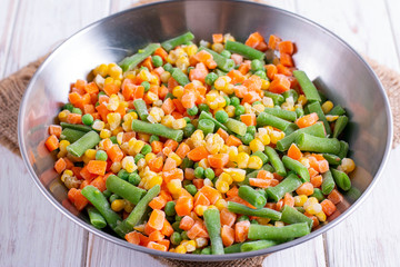 Homemade frozen vegetables
