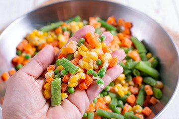 Homemade frozen vegetables