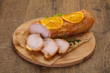 Chicken roll with orange