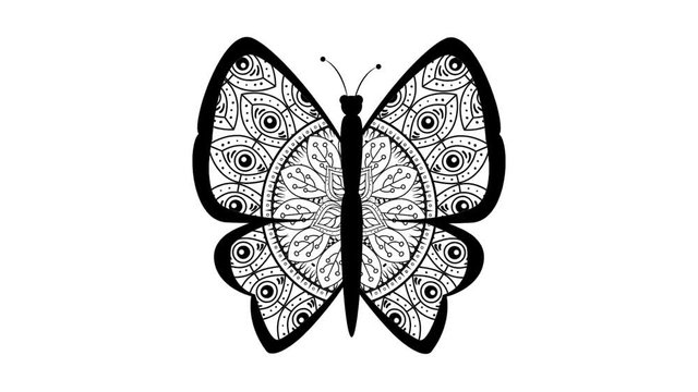 cute butterfly with boho style