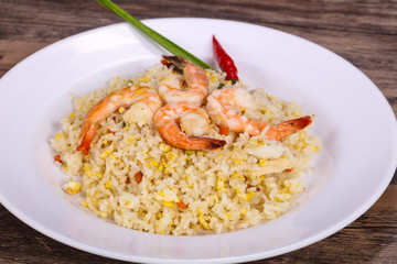 Thai style fried rice with prawn