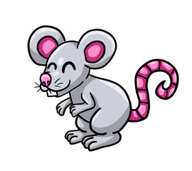 Obraz na płótnie Canvas Happy Stylized Mouse