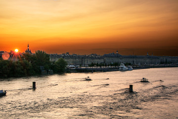 Bordeaux at sunset