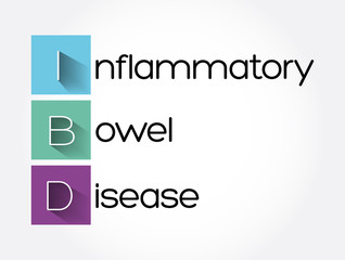 IBD - Inflammatory Bowel Disease acronym, medical concept background