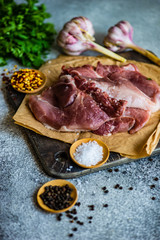 Cooking concept with meat