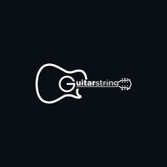Guitar string logo typography monogram