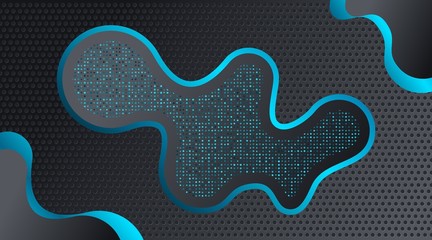 Dynamic Modern Fluid Black Blue Techno Corporate Business Background