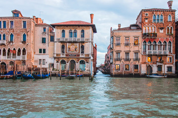 Old and colorful houses of venice - venice canal, Italy