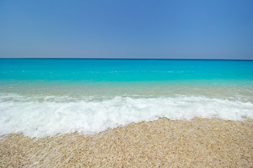 Fototapeta na wymiar Milos beach on Lefkada island 