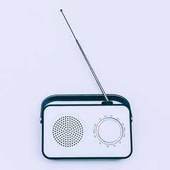 Radio receiver. Vintage. Minimal art