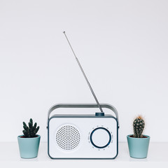 Radio receiver. Vintage.  Home decor. Minimal art