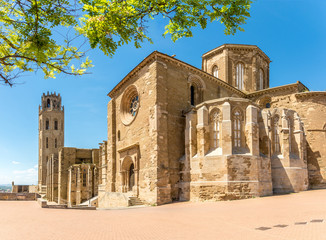 View at the Seu Vella Cathedral of Santa Maria in Lleida - Spain - obrazy, fototapety, plakaty