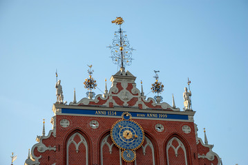 Obraz premium Schwarzhäupterhaus - Sehenswürdigkeit in Riga, Lettland