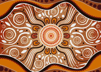 Aboriginal art vector background