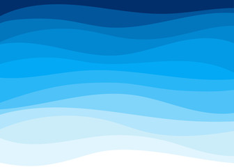Abstract blue sea water wave shape concept background