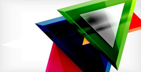 Dynamic triangle composition abstract background