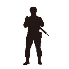 Soldier with Rifle Silhouette