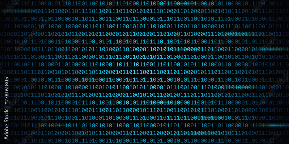 Poster blue digital binary code web technology background vector illustration eps10