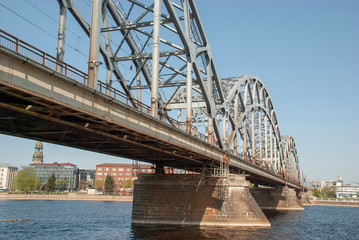 Alte runde Zugbrücke in Riga, Lettland