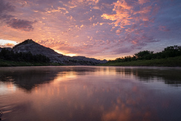 The Rugged Views of Theodore Roosevelt National Park in  Summer 