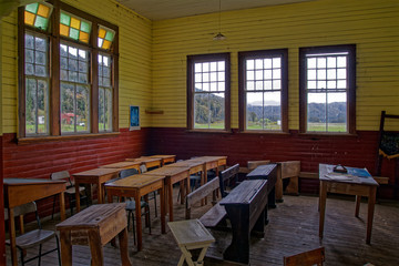 A classroom in Blackwater school, Reefton, West coast, New Zealand.