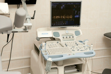 Ultrasound heart scan in hospital