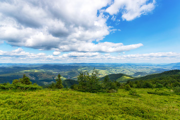 Fototapeta premium Mountain landscape with beautiful clouds. Ukraine. Carpathians. Travels.