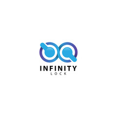 Infinity logo with Lock icon