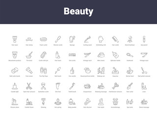 beauty outline icons
