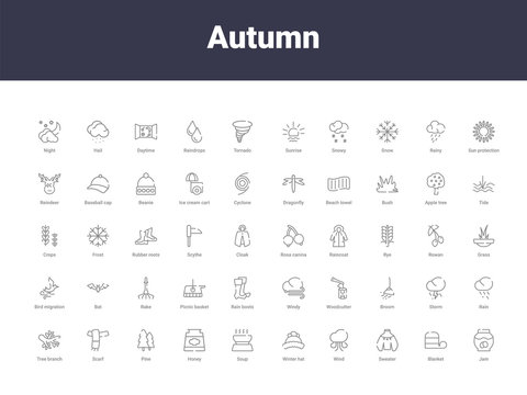 Autumn Outline Icons