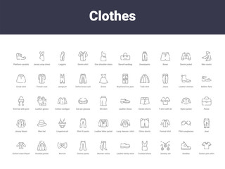 clothes outline icons