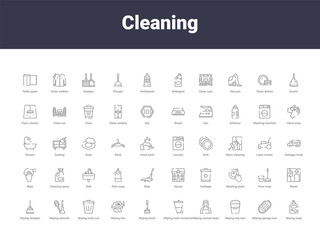 cleaning outline icons