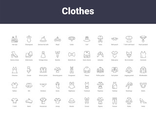 clothes outline icons