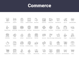 Fototapeta na wymiar commerce outline icons