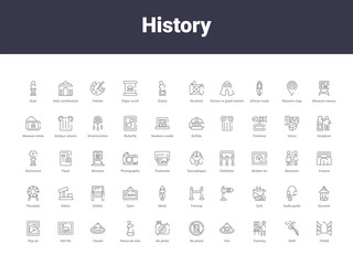 history outline icons