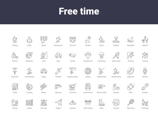 free time outline icons