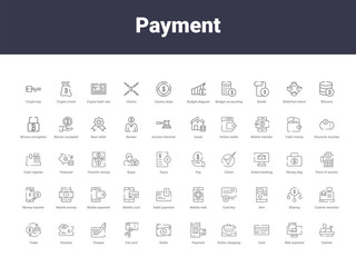 payment outline icons