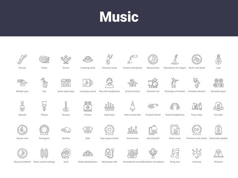 Music Outline Icons