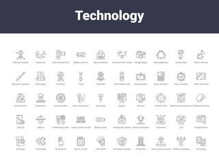 technology outline icons