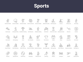 sports outline icons