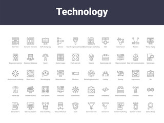 technology outline icons