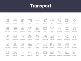 transport outline icons