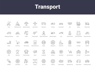 Fototapeta na wymiar transport outline icons