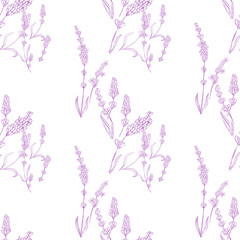 Obraz na płótnie Canvas Modern abstract design template with pink lavender violet pattern on purple background for textile design. Fabric texture.