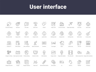 user interface outline icons