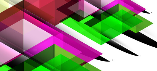 Obraz premium Colorful repeating triangles modern geometric in contemporary style on white background. Abstract geometric shape. Modern stylish texture