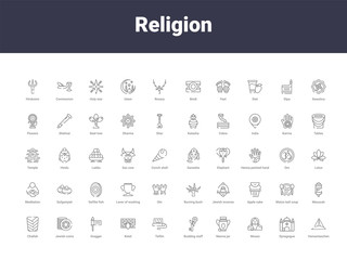 religion outline icons