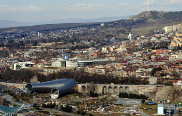 view of Tbilisi from a high point